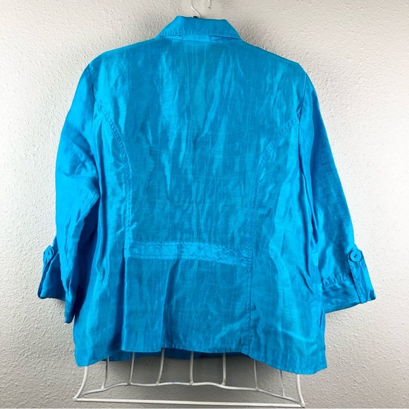 Chico’s Aqua Blazer - Picture 4 of 5